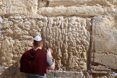 The Wailing Wall is part of the ancient wall around the western slope of the Temple Mount in the Old City of Jerusalem 