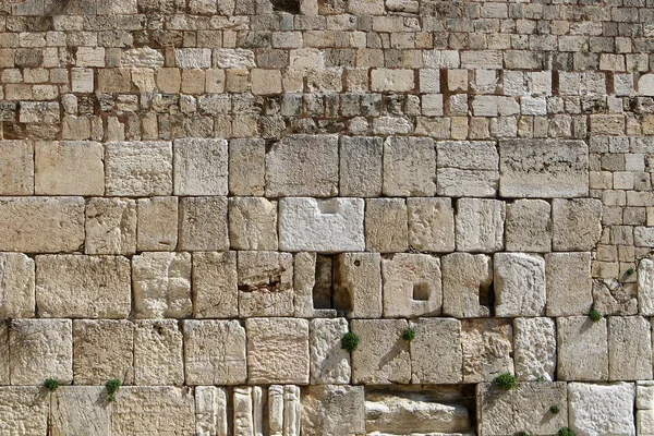 哭墙是耶路撒冷旧城圣殿山西坡周围古老城墙的一部分 — 图库照片