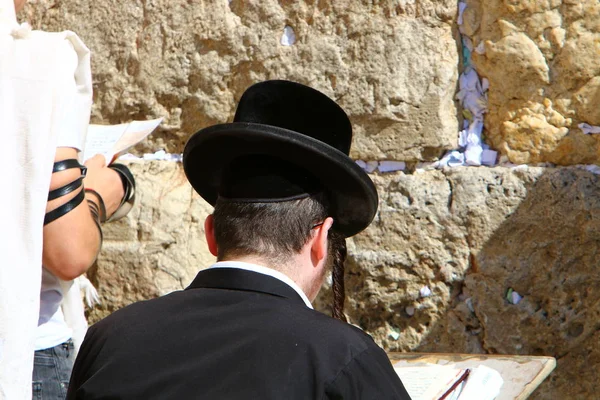 Wailing Wall Part Ancient Wall Western Slope Temple Mount Old — Stok fotoğraf