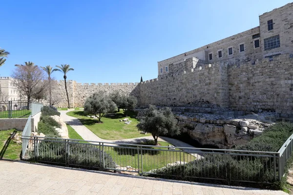 Fortress Walls Old City Jerusalem Were Built 1538 Ottoman Sultan — Stock Photo, Image