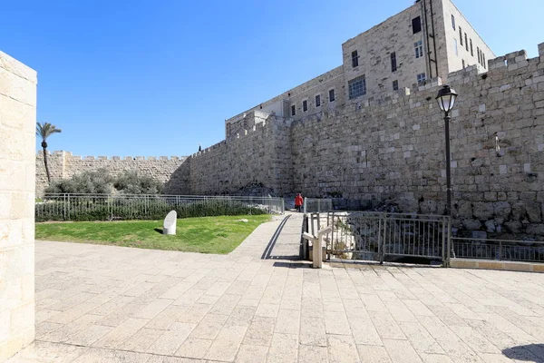 Vestingmuren Van Oude Stad Jeruzalem Werden 1538 Gebouwd Door Ottomaanse — Stockfoto