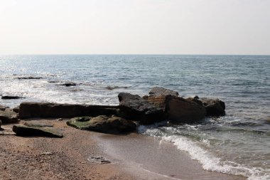 İsrail devletinin kuzeyindeki Akdeniz kıyılarında taşlar bulunuyordu. 