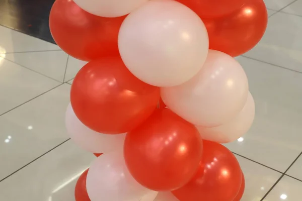 colored inflatable balloons for decoration in the store