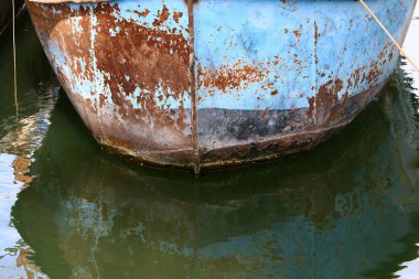 Kuzey İsrail 'de Celile Denizi üzerindeki Tiberias şehrindeki iskelede. 