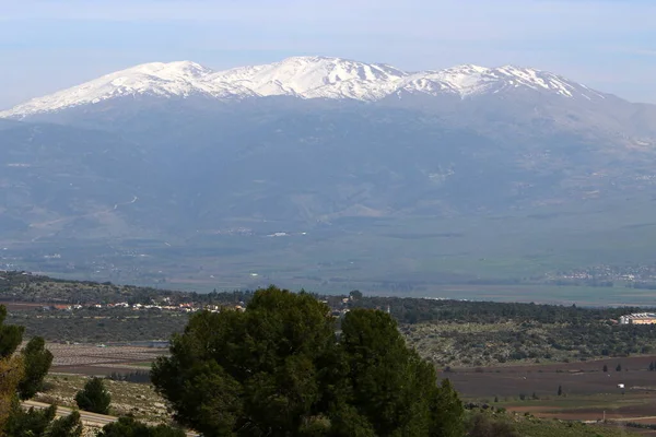 Cordillera Hermón Encuentra Frontera Siria Líbano Israel Punto Más Alto — Foto de Stock