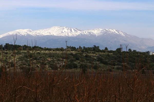 Cordillera Hermón Encuentra Frontera Siria Líbano Israel Punto Más Alto —  Fotos de Stock