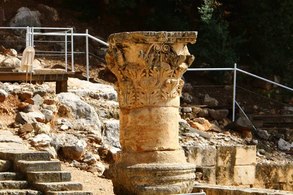 Baniyas Είναι Μια Αρχαία Πόλη Στο Βόρειο Ισραήλ Στους Πρόποδες — Φωτογραφία Αρχείου
