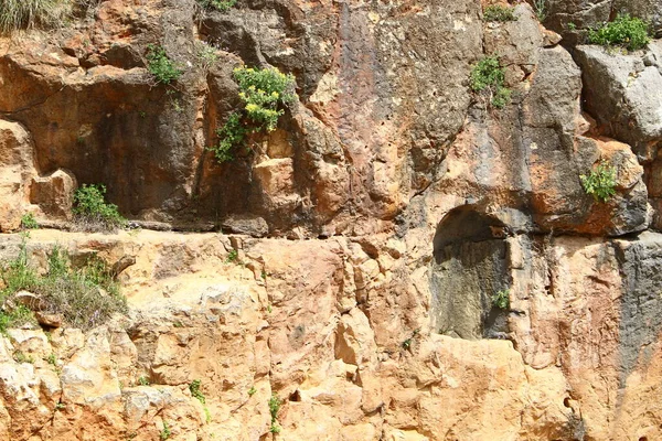 Baniyas Est Une Ville Ancienne Dans Nord Israël Pied Mont — Photo