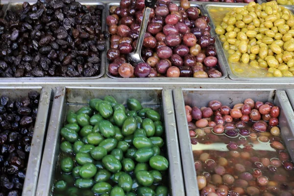 Frutas Verduras Frescas Venden Bazar Ciudad Jerusalén Capital Israel — Foto de Stock