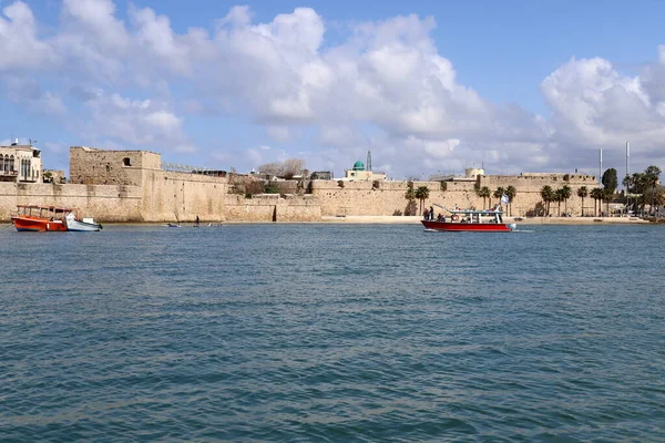 Acre Srail Kuzeyinde Akdeniz Kıyısında Antik Bir Liman Kentidir — Stok fotoğraf