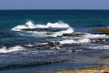 İsrail devletinin kuzeyinde Akdeniz'in ıssız kıyıları 