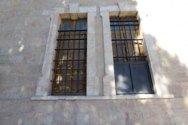 İsrail 'in başkenti Kudüs' te küçük bir pencere. 