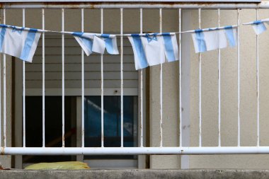 İsrail 'in başkenti Kudüs' te küçük bir pencere. 