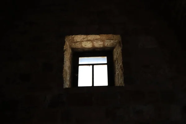 Маленьке Вікно Великому Місті Столиці Ізраїлю Єрусалим — стокове фото