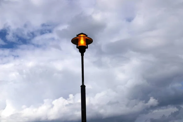 Urban Electric Street Light Big City Israel — Stock Photo, Image