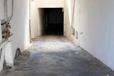 İsrail 'deki kentsel inşaatın modern mimari detayları. Soyut şehir fotoğrafçılığı 