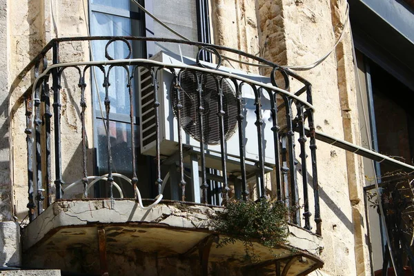 Fenster Und Balkon Ein Architektonisches Detail Des Modernen Bauens Israel — Stockfoto