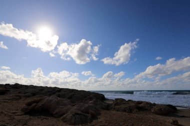 Güneş ışınları bulutları ve ağaç yapraklarını delip geçiyor. Virüsten kurtulmak için bize umut veriyor. 