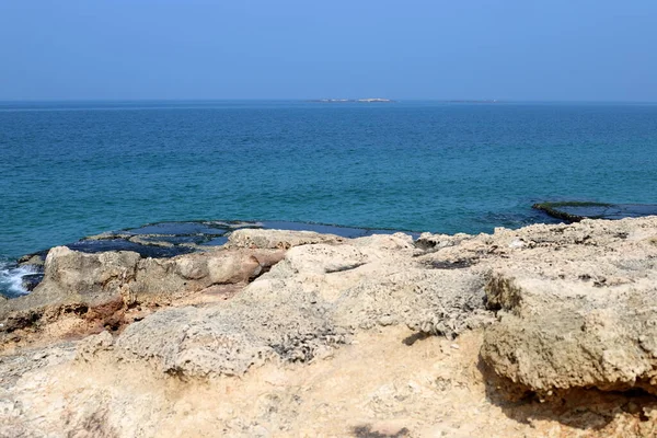 Srail Kuzeyindeki Akdeniz Kıyısında Fotoğraflar Karantinadan Önce Çekildi — Stok fotoğraf