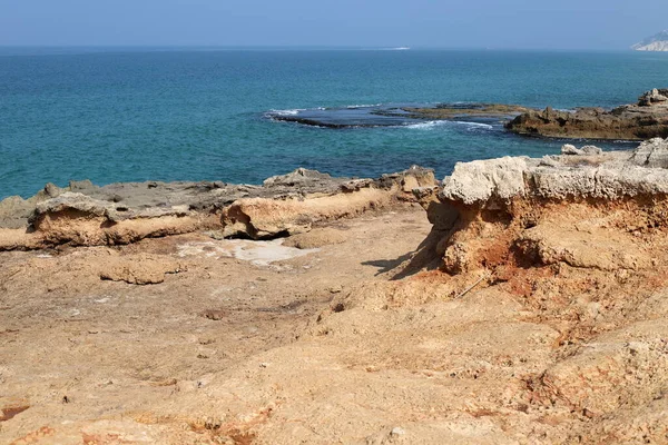 Costa Mediterrânica Norte Israel Fotos Tiradas Antes Quarentena — Fotografia de Stock