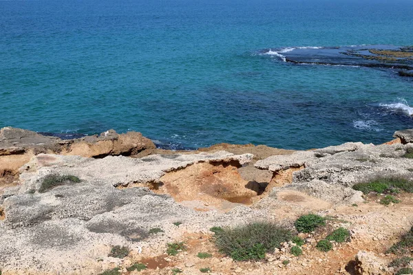 Costa Mediterrânica Norte Israel Fotos Tiradas Antes Quarentena — Fotografia de Stock