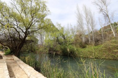 Nehir kuzey İsrail 'de akar, Akdeniz' e akar. 