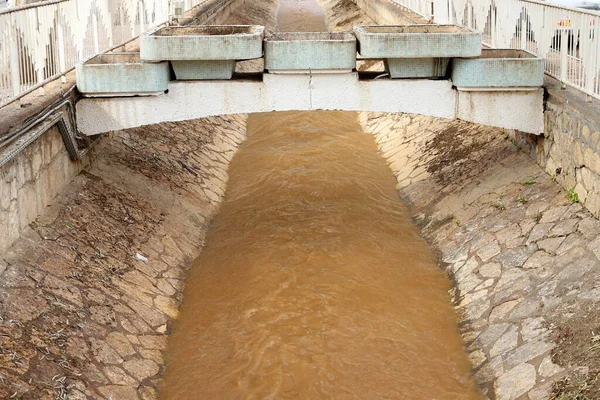 Rivier Stroomt Het Noorden Van Israël Stroomt Middellandse Zee — Stockfoto