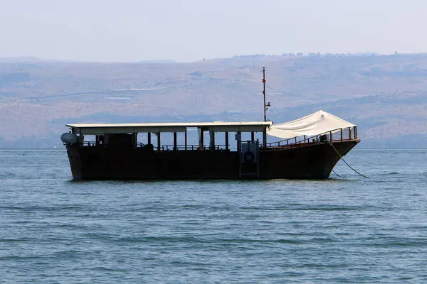 Галилейское Галилейское Море Пресноводное Озеро Израиле Самое Низкое Пресноводное Озеро — стоковое фото