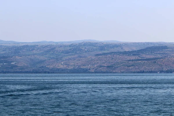 갈릴리바다 갈릴리바다는 이스라엘의 호수이다 상에서 — 스톡 사진