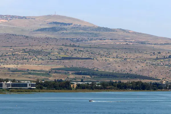 ガリラヤ湖またはガリラヤ湖はイスラエルの淡水湖です 地球上で最も低い淡水湖 — ストック写真