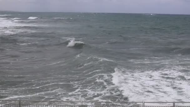 以色列北部的地中海沿岸 检疫前拍照 — 图库视频影像