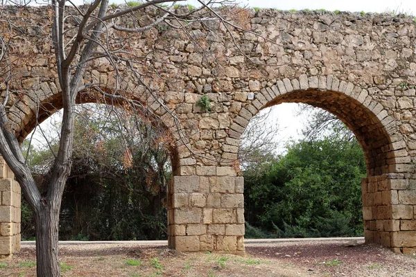 Viaducto Piedra Antigua Ciudad Acre Sistema Abastecimiento Agua Las Fuentes —  Fotos de Stock