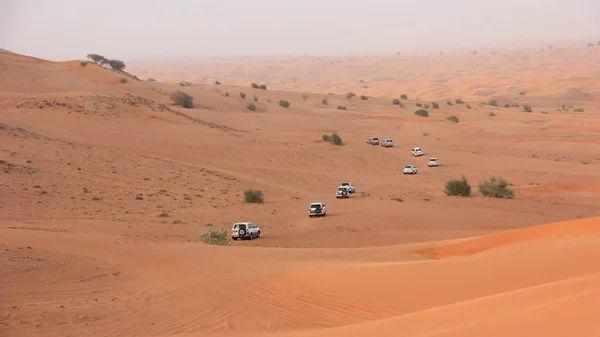 Desert Safari SUVs bashing through the arabian sand dunes