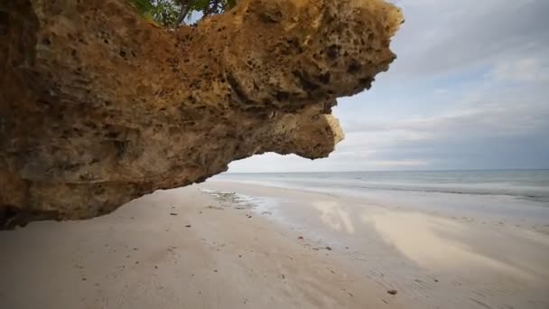 Beautiful wild tropical beach near Anda with granite rocks. Bohol Island. Philippines. — Stock Footage Beautiful wild tropical beach near Anda with granite rocks. Bohol Island. Philippines. Stock Video