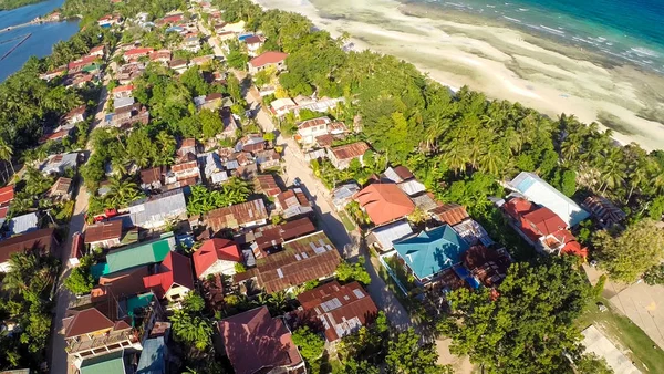 Aerial View Pablacio city. Anda. Bohol. Filipino nature.