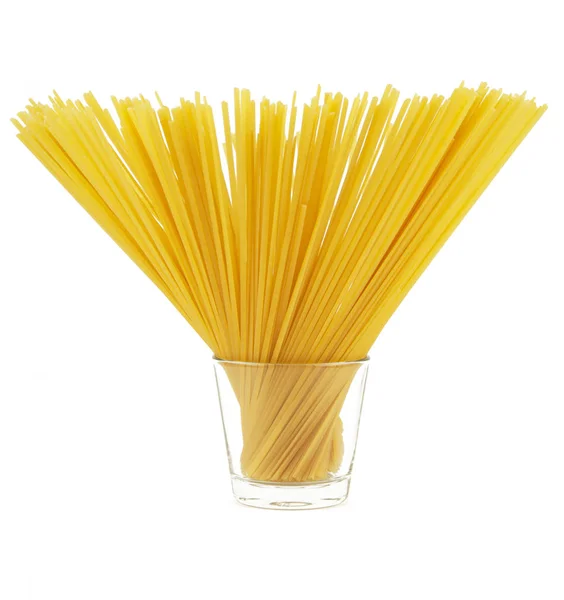 Spaghetti in een glas — Stockfoto