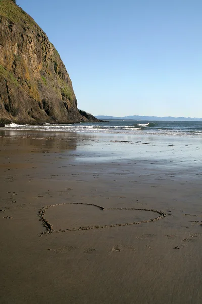Serce w piasku — Zdjęcie stockowe