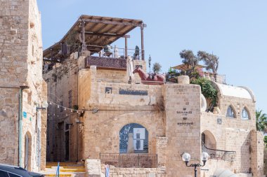 Sakin eski şehir Yafa, İsrail sokakta