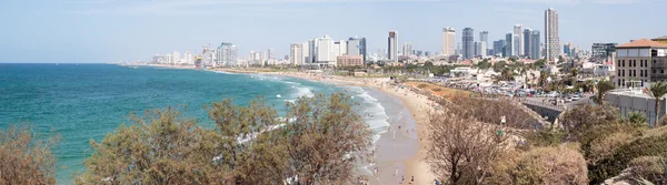Vista panorâmica da orla marítima de Yafo e Tel Aviv — Fotografia de Stock