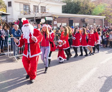 Noel Baba gurup katılımcılar yıllık İsa'nın eğlendirir