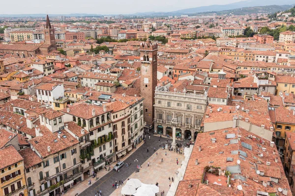 View from the bell tower Torre Dei Lamberti in Verona — Stock Photo, Image