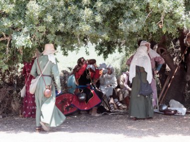 Katılımcılar Hıttin boynuzları, savaşta yeniden inşası 