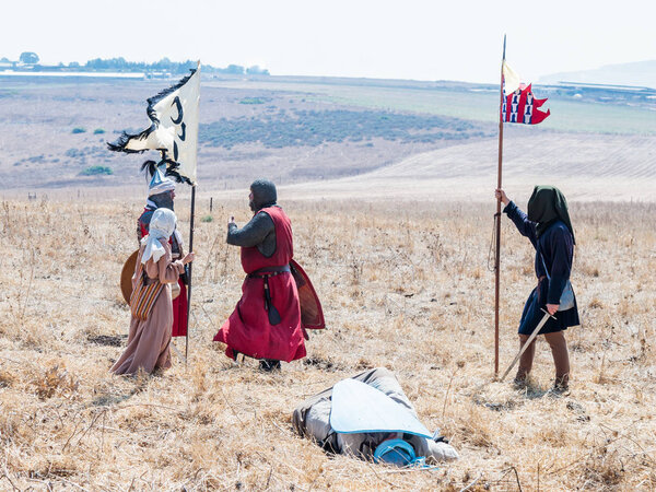 Participant in the reconstruction of Horns of Hattin battle in 1