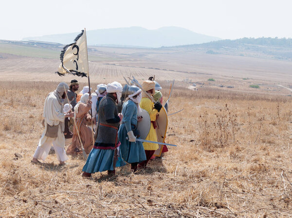Participants in the reconstruction of Horns of Hattin battle in 