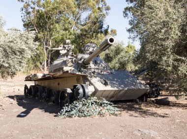Battered Syrian tank of Soviet manufacture is after the Doomsday clipart