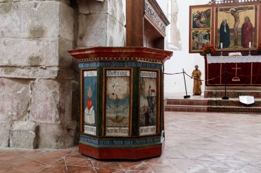 Romanya Prejmer şehirde güçlendirilmiş kilise Prejmer iç
