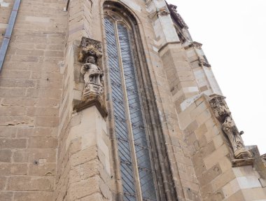 Romanya Brasov şehrinde Siyah Kilisesi duvar dekorasyon dekoratif heykel