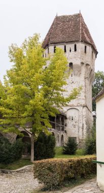 Eski şehir Sighisoara Romanya'da odasında Kulesi