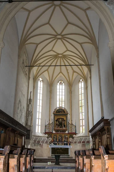 Interior of Church of the Deal (St. Nicholas) in the castle in Old City. Sighisoara city in Romania — Stock Photo, Image