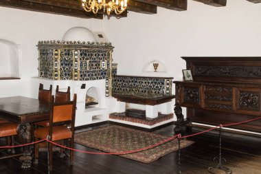 Bran Şatosu dekore edilmiş konuk odasında parçası. Kepek şehir Romanya